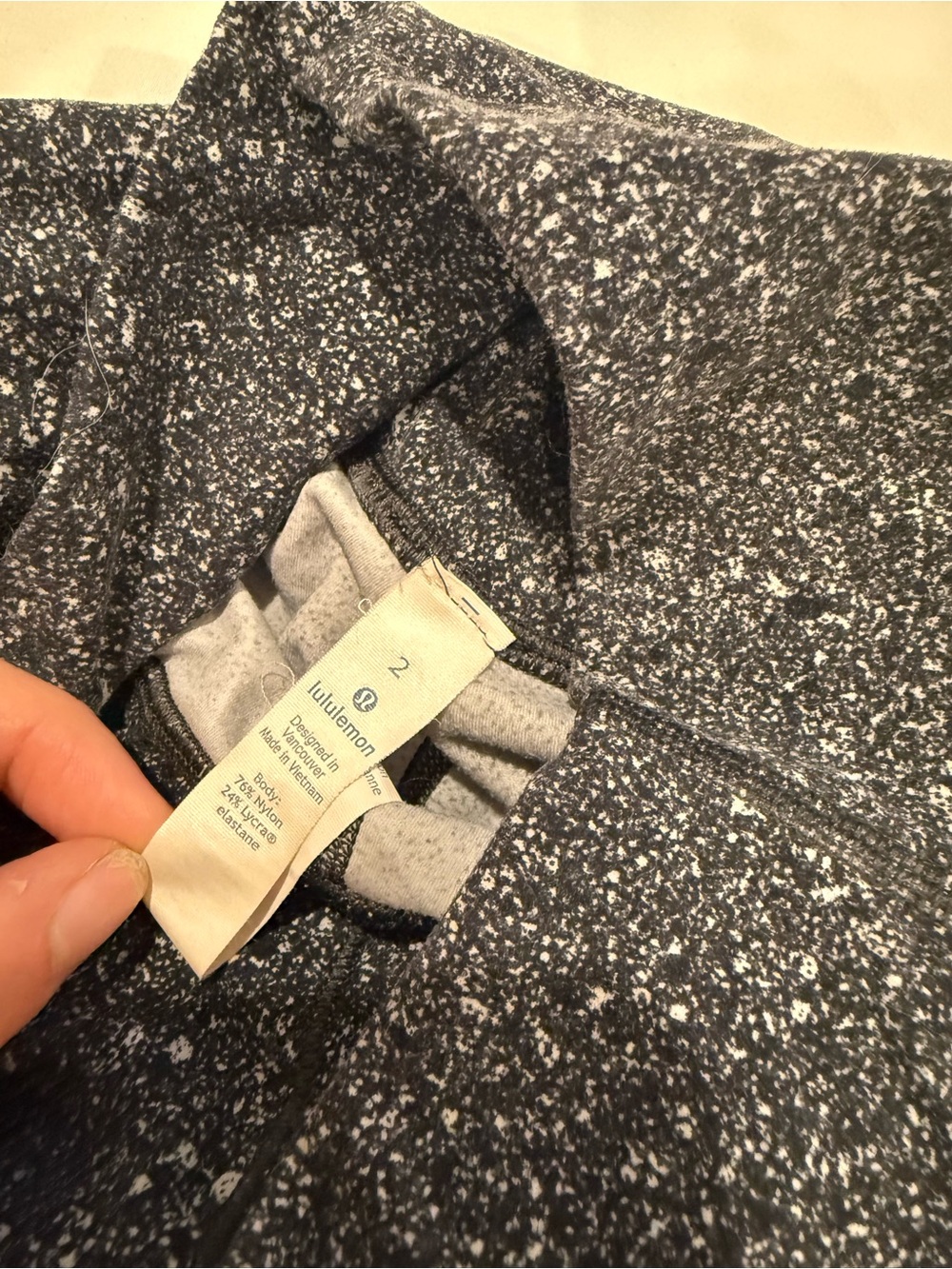 Lululemon Wunder Under Black Speckled Leggings NWOT - Picture 2 of 5